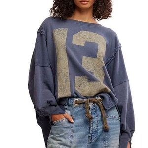 Free People Graphic 13 Camden pullover sweatshirt top